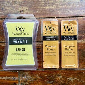 New WOODWICK Lemon & Pumpkin Butter Wax Melt Fragrance